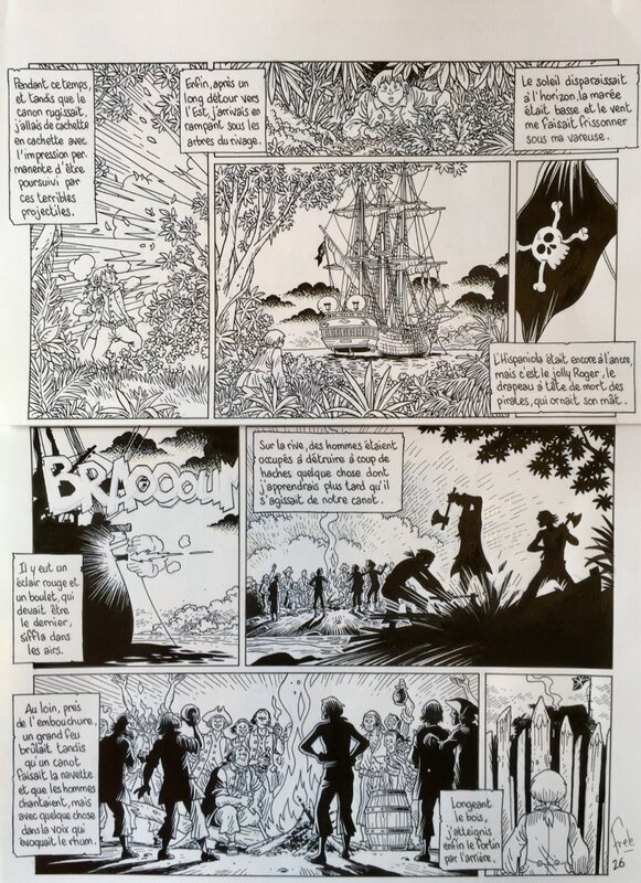 L'île au trésor par Fred Simon - Planche originale