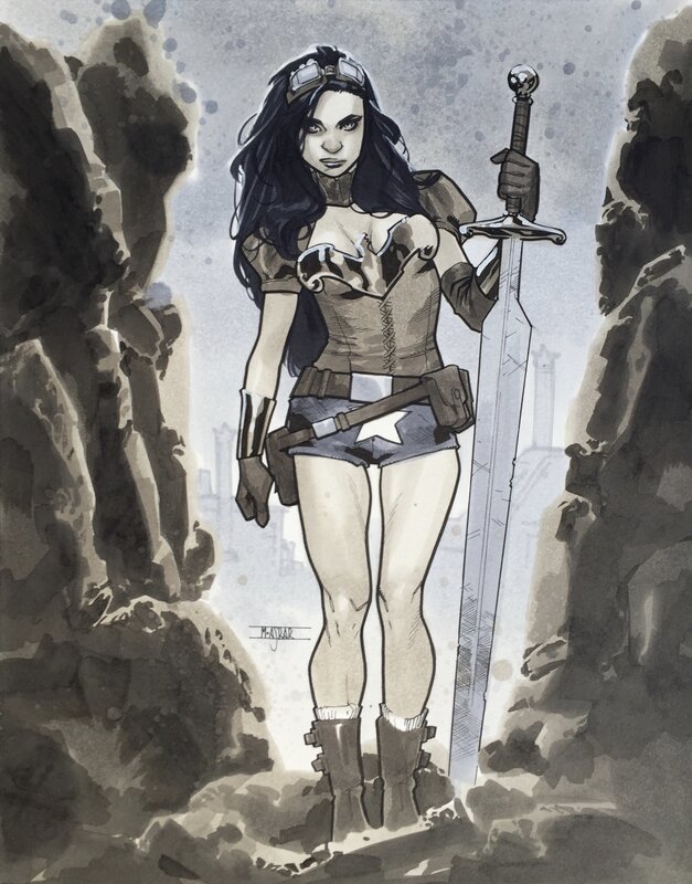 Mahmud Asrar, Steampunk Wonder Woman - Planche originale