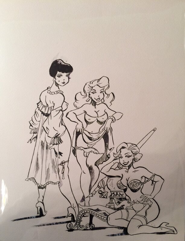 Les pin ups by Jaap De Boer - Original Illustration