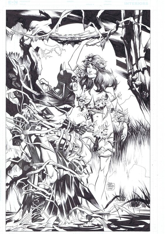 Rafael Vargas, Pinup Batman and Poison ivy - Original Illustration