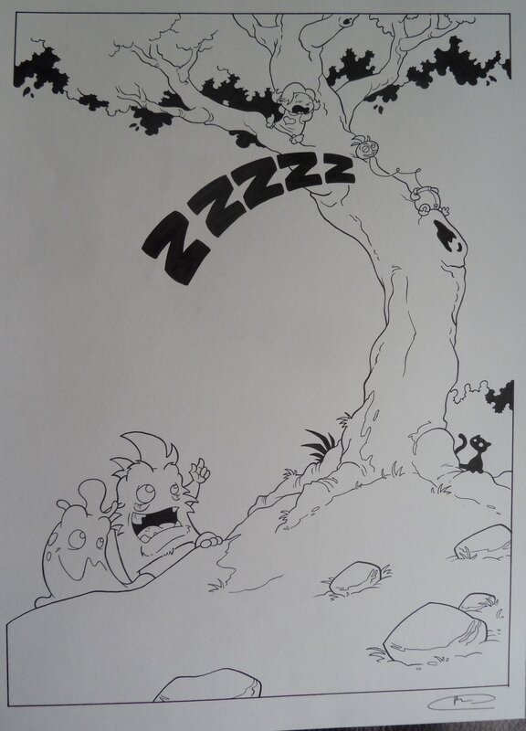 Kristof Berte, Originele pagina Lise op monstereiland - Comic Strip