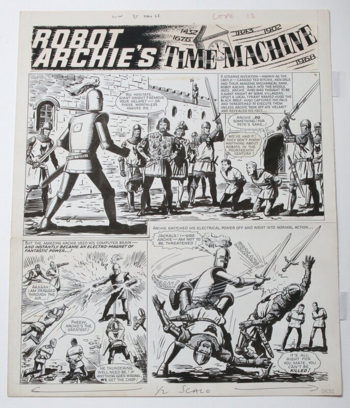 Ted Kearon, Ted Cowan, Time MACHINE - 1968 déjà la bataille - LION 25 mai 1968 - Comic Strip