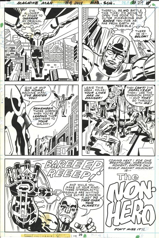 Jack Kirby, Mike Royer, Machine Man - Machine man & Ten-For - Planche originale