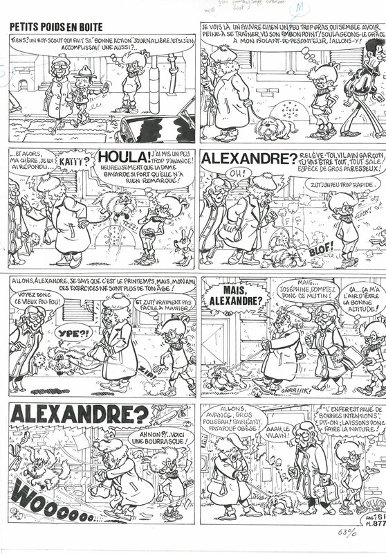 Jacques Devos, Petits pois en boîtes - Planche originale