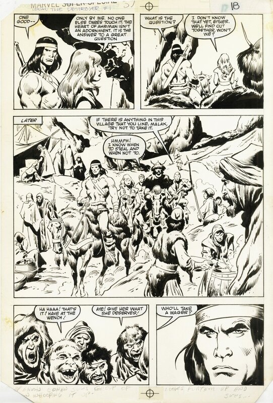 CONAN THE DESTROYER par John Buscema, Michael Fleisher - Planche originale