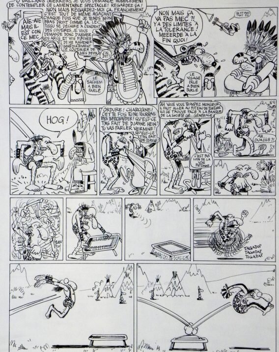 Papy tarsan par Édika - Planche originale