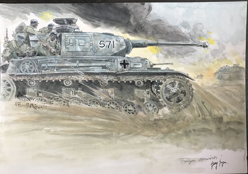 Dimitri, Panzer 4 in belgorod 1943 - Illustration originale