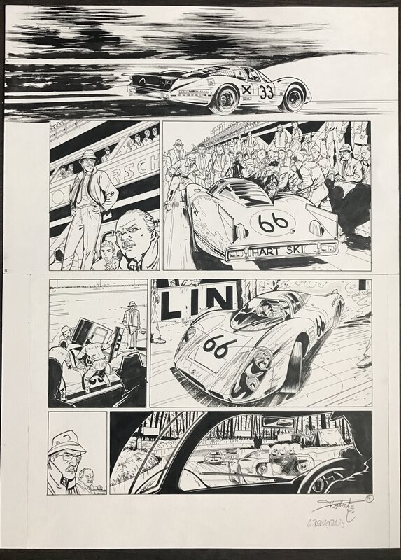 Christian Papazoglakis, 24 heures du mans - 1968 - 1969 - Planche originale