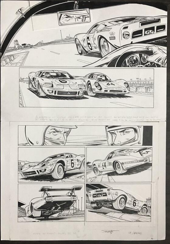 Christian Papazoglakis, 24 heures du mans - 1968 - 1969 - Planche originale