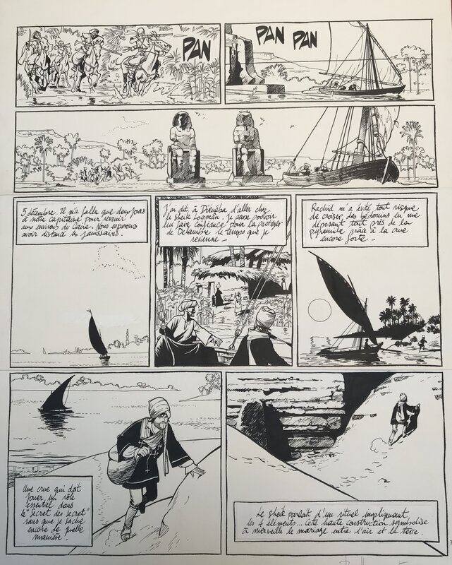 Matthieu Bonhomme, Fabien Vehlmann, Le marquis d’Anaon: La Chambre de Khéops - Planche originale