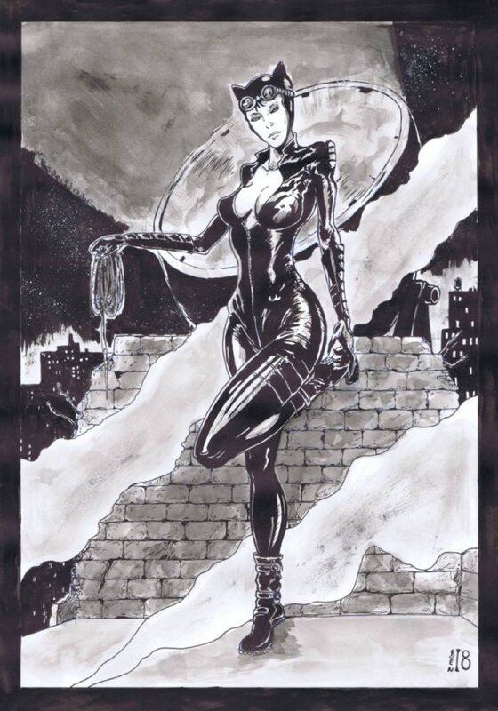 Catwoman par Boeuf - Illustration originale