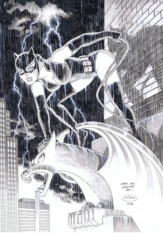 Catwoman par Mitton - Illustration originale