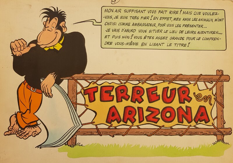 Tibet - Chick Bill - Projet en 8 illustrations pour la création de la série - 1951 - Illustration 1 - Illustration originale