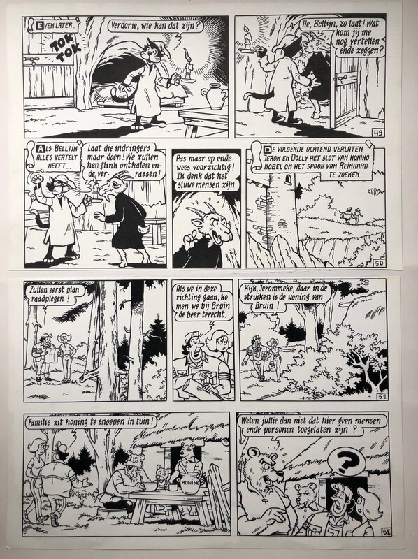 Eduard De Rop, De wonderbaarlijke reizen van Jerom 13 - De vrolijke valstrik - (1985) - Planche originale