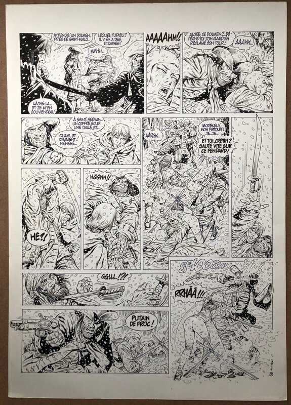 Jean-Yves Mitton, Schipbreukelingen 1 - Het geheim van Kermadec - Planche originale