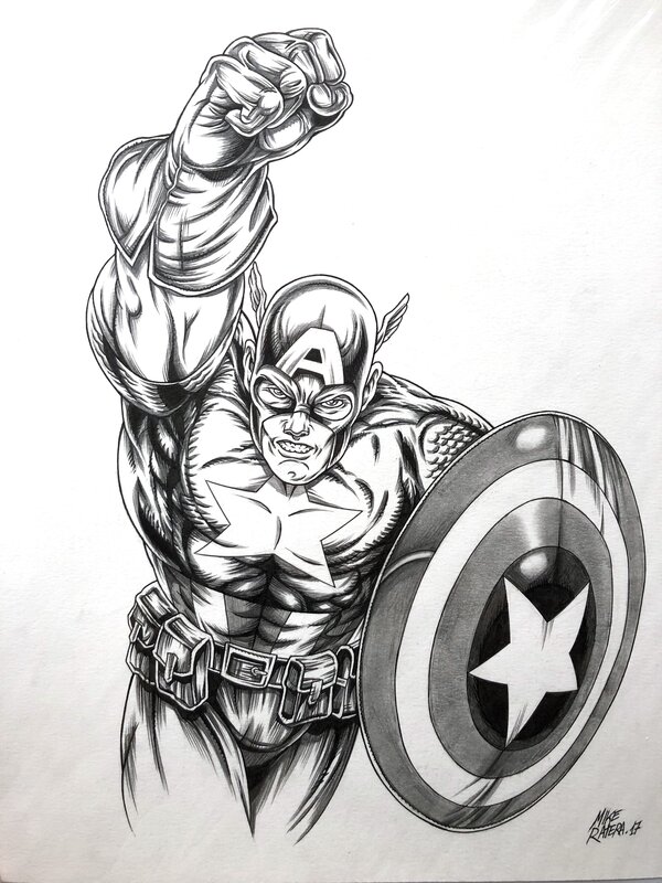 Captain America par Mike Ratera - Illustration originale