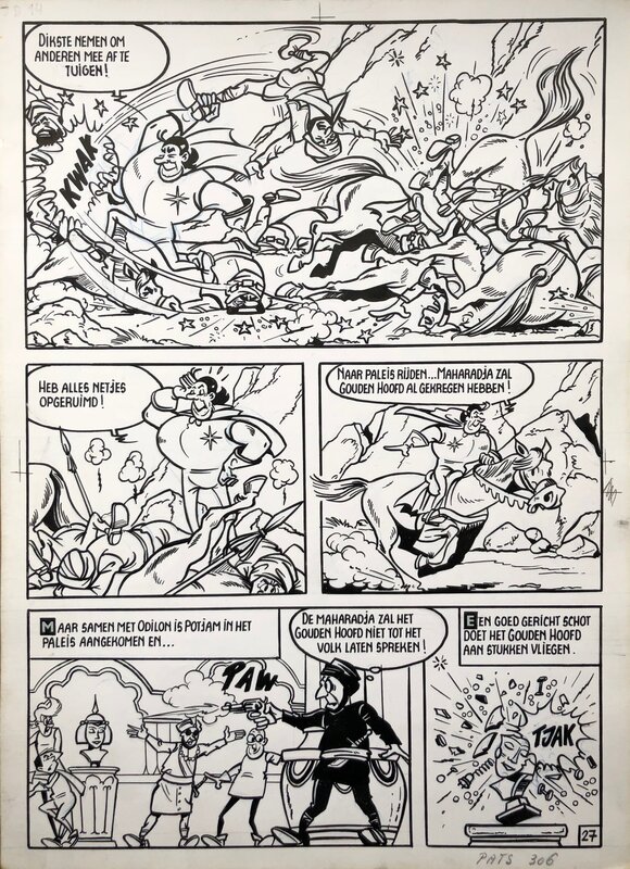 Willy Vandersteen, Merho, Jerom - (eind jaren '60) - Planche originale