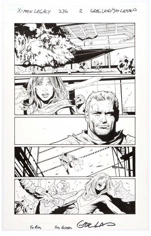 Greg Land, Jay Leisten, X-Men : Legacy #236 p2 - Planche originale