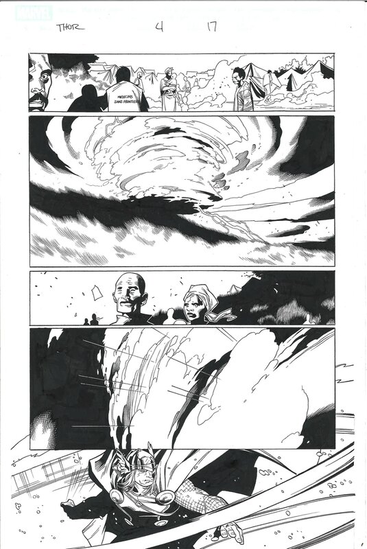 Olivier Coipel, Mark Morales, Thor - No Borders Issue 4 - Planche originale