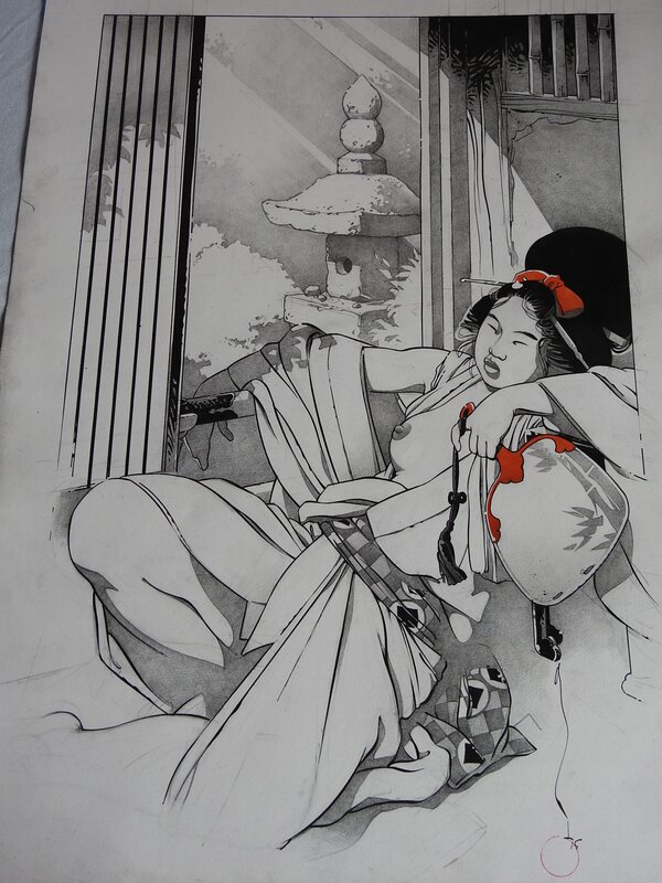 Geisha par Michetz - Illustration originale