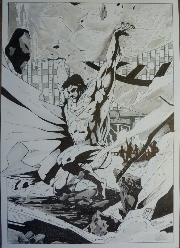 Superman par Raúl Lara - Illustration originale