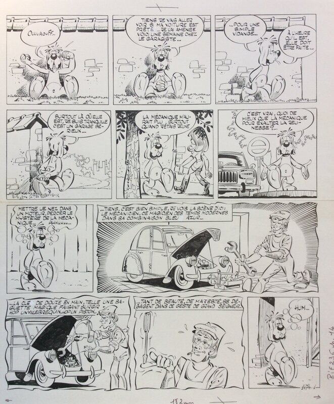 Gai Luron par Henri Dufranne, Gotlib - Planche originale