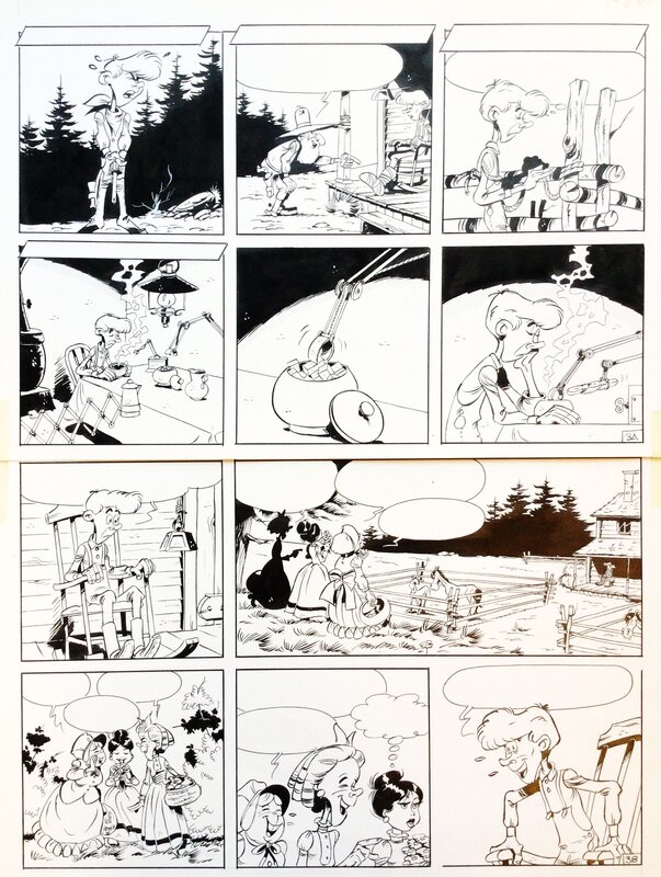 Lucky Luke par Morris, pascal pille - Planche originale