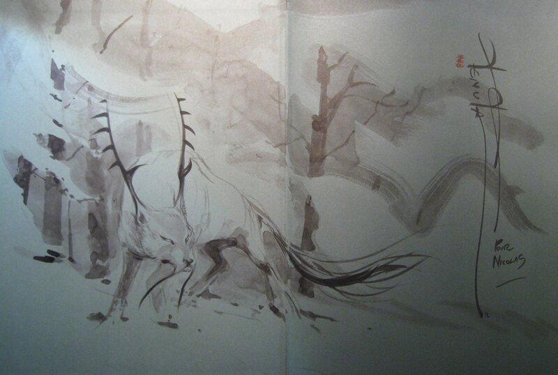 Izuna dans la brume by Saverio Tenuta - Sketch