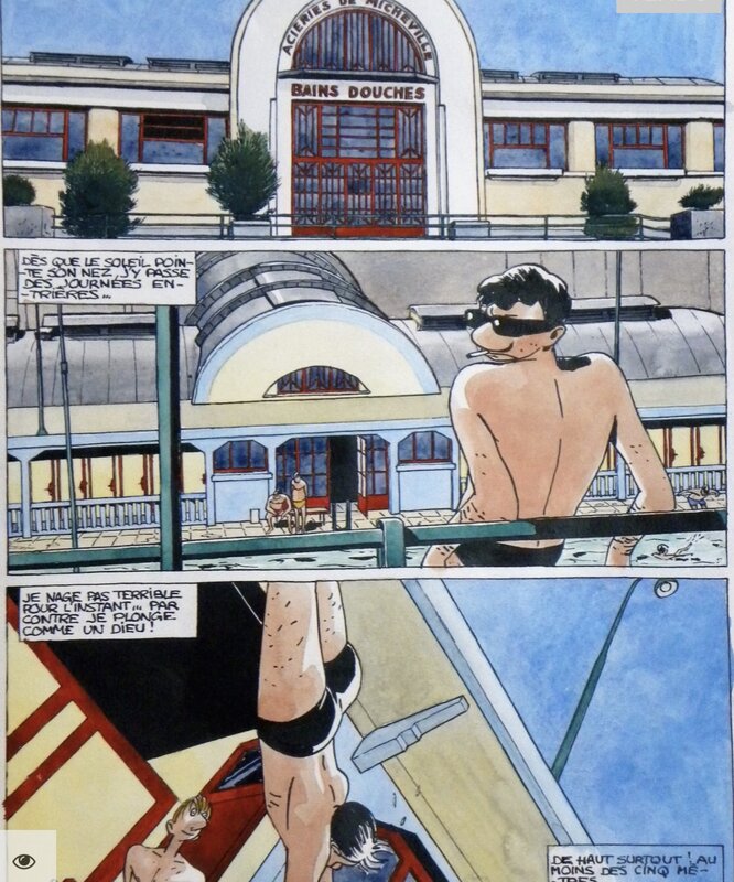 Baru, La piscine de Micheville - Planche originale