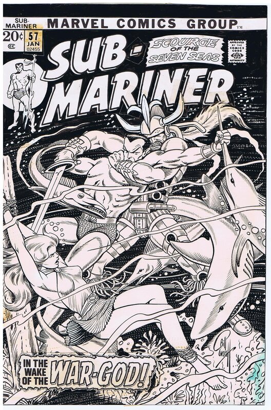 Everett: Sub-Mariner 57 Cover - Original Cover