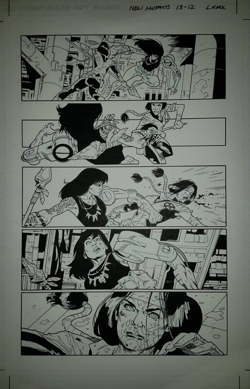 Leonard Kirk, New Mutants V3 #18 p12 - Planche originale