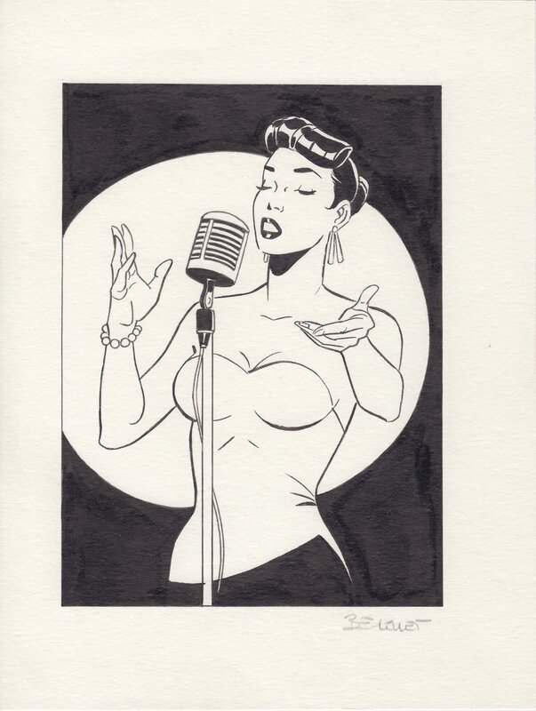 Livia singing par Philippe Berthet - Illustration originale