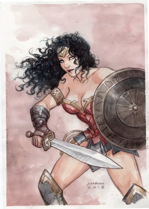 Wonder Woman by Enrico Marini - Illustration originale