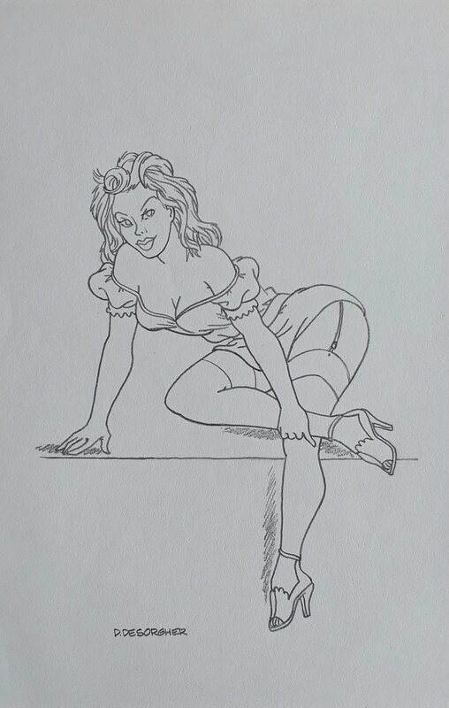 Pin-Up par Daniël Desorgher - Illustration originale