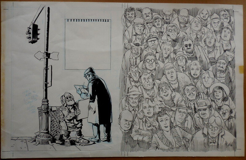 Will Eisner, Cover - NY sketchbook - Planche originale