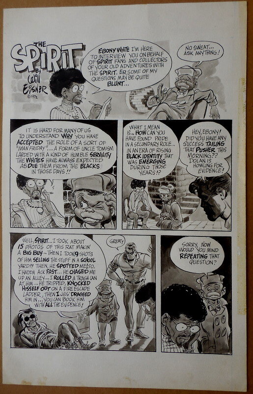 Will Eisner, Why the portrayel of Ebony is not racist - Planche originale