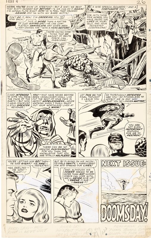 Jack Kirby, Joe Sinnott, Stan Lee, Fantastic Four 58 - Jack Kirby and Joe Sinnott - Planche originale