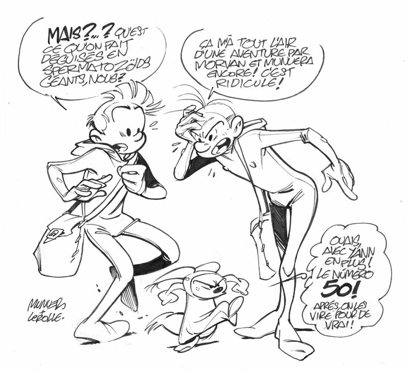 Munuera - Spirou et Fantasio #50 Announcement - Original Illustration