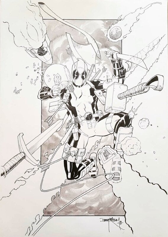 Barry Kitson, Deadpool - Commission 2018 - Illustration originale