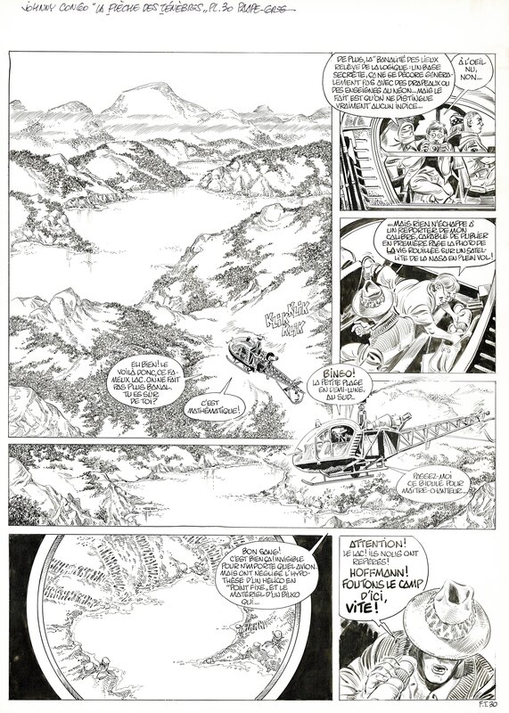 Eddy Paape, Johnny Congo La flèche des ténèbres - Planche originale