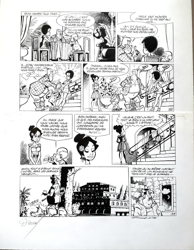 Renaud, Mittéï, Myrtille, Vidpoche et Cabochar - Planche originale