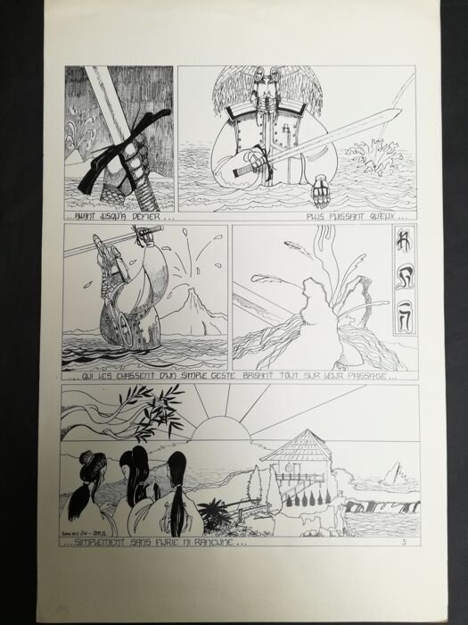 Manga Ashina mia par sanchez, jean-m descureux - Planche originale