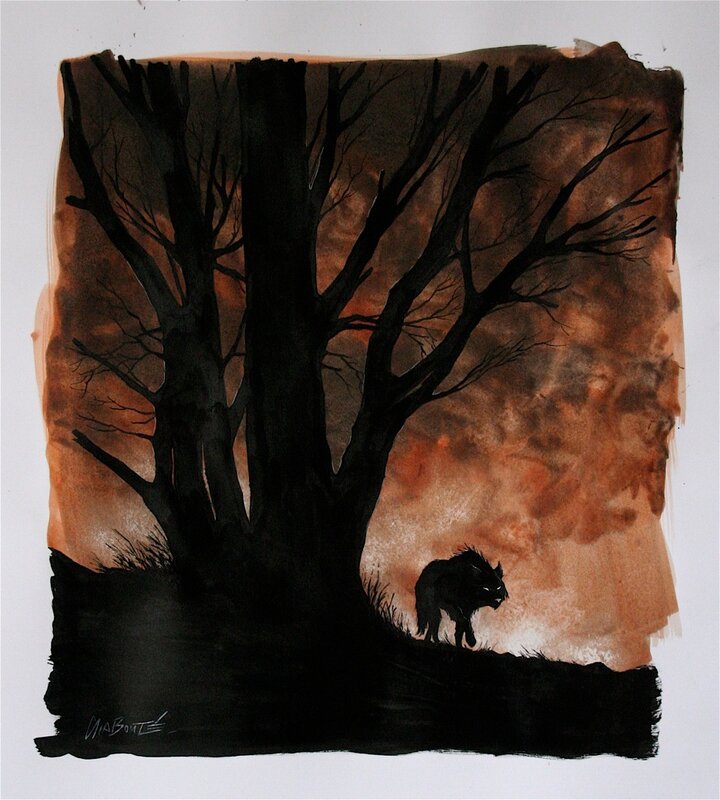 Wolf par Christophe Chabouté - Illustration originale