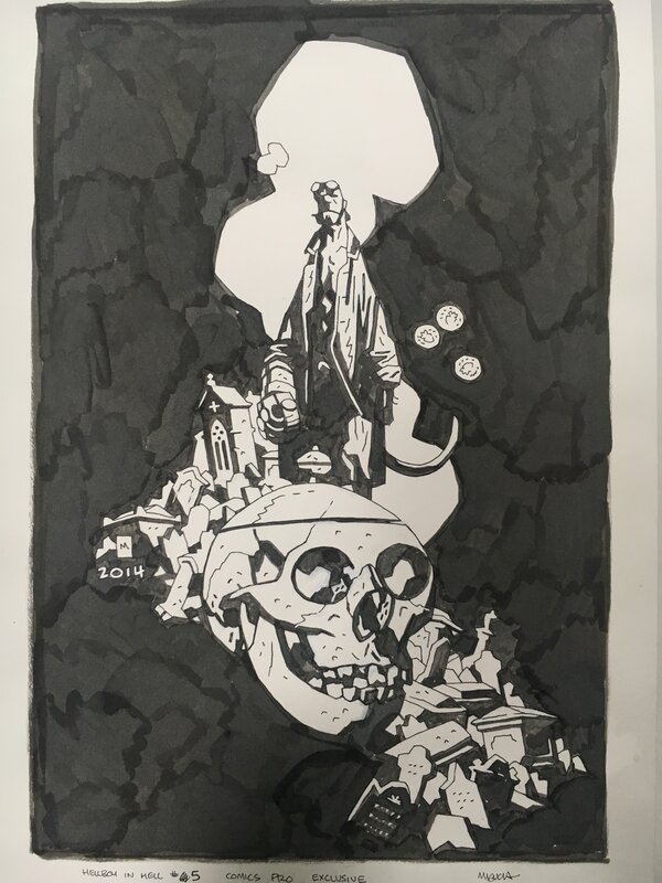 Hellboy in Hell par Mike Mignola - Couverture originale