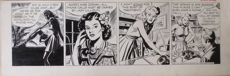 Alex Raymond, Rip Kirby 08/07/1947 - Planche originale