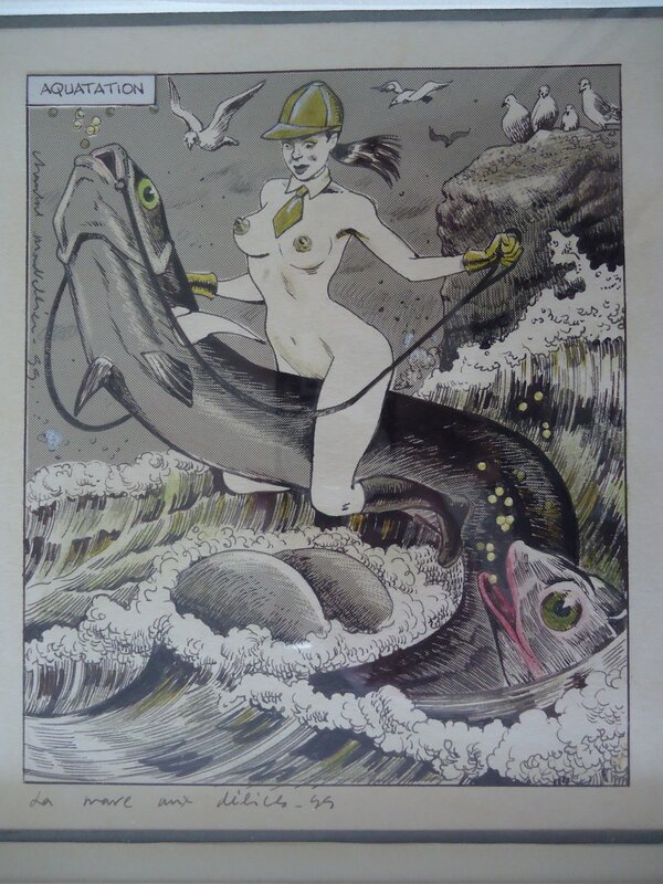 Aquatation by Chantal Montellier - Original Illustration