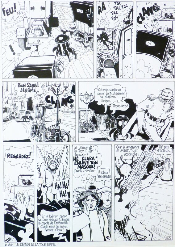 Jacques Tardi, Anne Delobel, Adèle Blanc-Sec-T3 Le savant fou - Planche originale