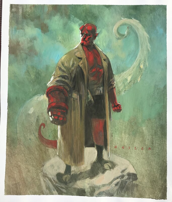 Paolo Grella Hellboy - Illustration originale