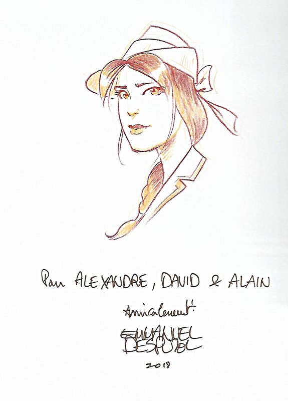 Emmanuel Despujol, Flora - Dédicace dans le tome 5 d'Aspic - Sketch