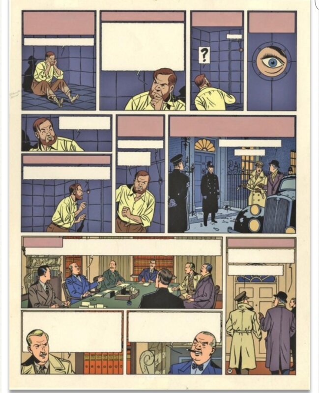 Edgar Pierre Jacobs, Studio Jacobs, La Marque Jaune P55 (Bleu de Col.) - Color guide